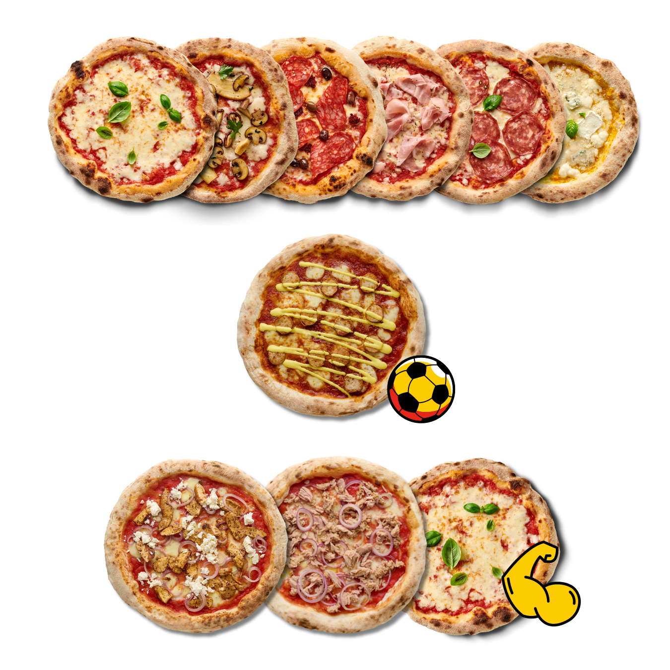 Fußball Meisterset mit gratis Fußball-Pizza  (10er Bundle)